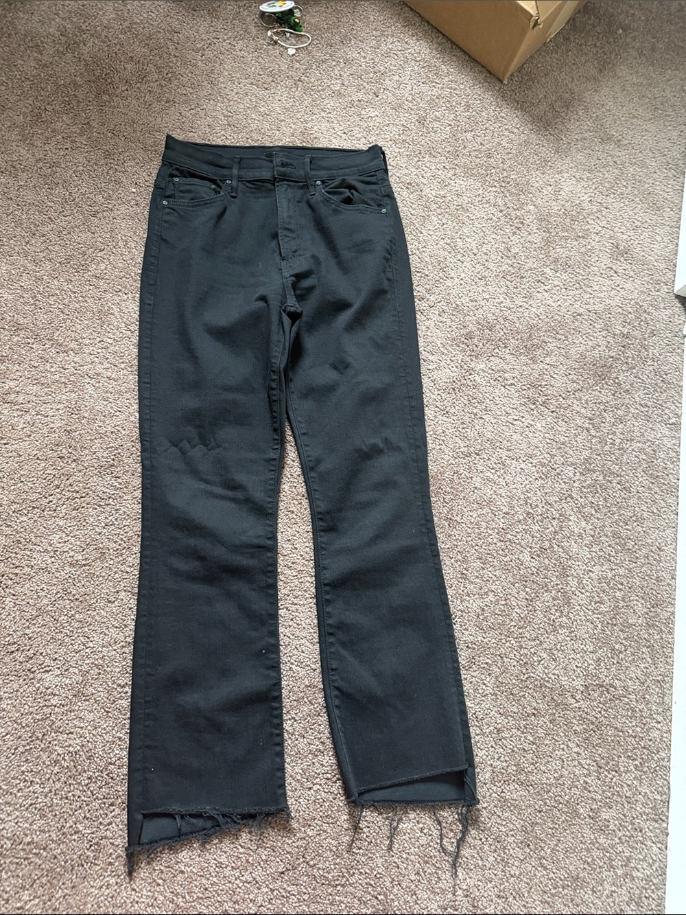 Mother Jeans, the insider crop step gray